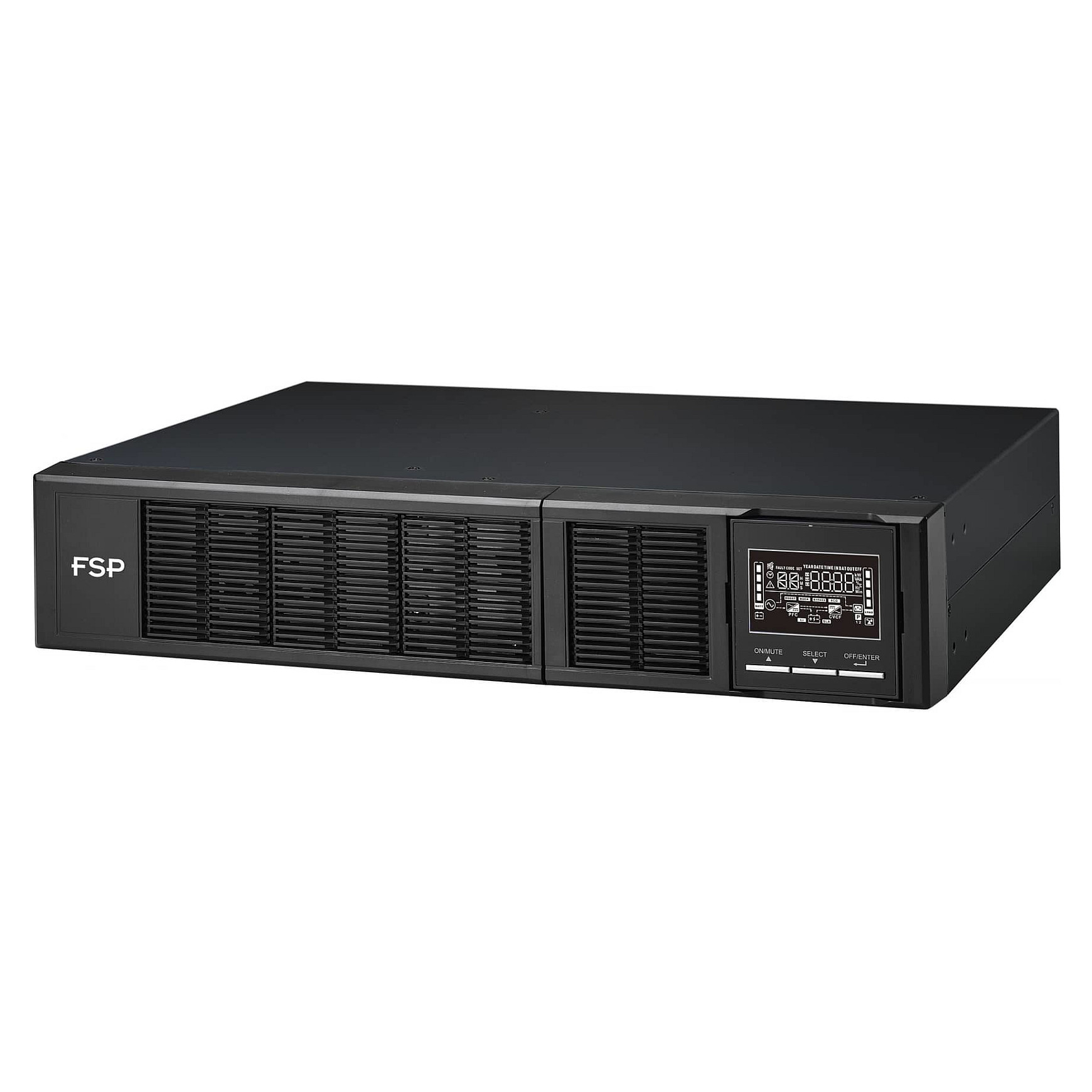 UPS FORTRON Clippers Rack/Tower 1000VA/1000W, On-line double conversion, USB, RS-232, EPO, 8×C13, 2×9Ah-1