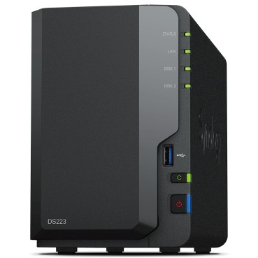 Synology DS223 DiskStation 2-bay NAS server, 2.5"/3.5" HDD/SSD podrška, Hot Swappable HDD, Wake on LAN/WAN, 2GB, 1×1GbE-4