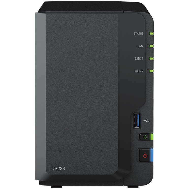 Synology DS223 DiskStation 2-bay NAS server, 2.5"/3.5" HDD/SSD podrška, Hot Swappable HDD, Wake on LAN/WAN, 2GB, 1×1GbE-5