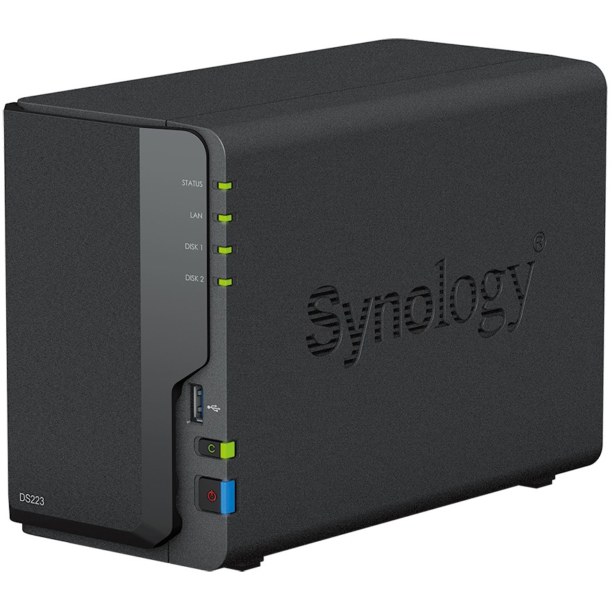 Synology DS223 DiskStation 2-bay NAS server, 2.5"/3.5" HDD/SSD podrška, Hot Swappable HDD, Wake on LAN/WAN, 2GB, 1×1GbE-6