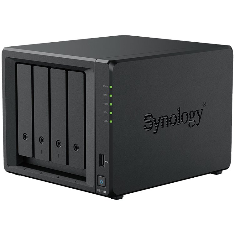 Synology DS423+ DiskStation 4-bay NAS server, 2.5"/3.5" HDD/SSD podrška, Hot Swappable HDD, Wake on LAN/WAN, 2GB, 2×G-LAN, 2×USB3.2 Gen 1-2