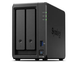 Synology DS723+ DiskStation 2-bay All-in-1 NAS server, 2.5"/3.5" HDD/SSD podrška, Hot Swappable HDD, Wake on LAN/WAN, 2GB, 2×G-LAN, USB3.2 Gen 1/eSATA-0