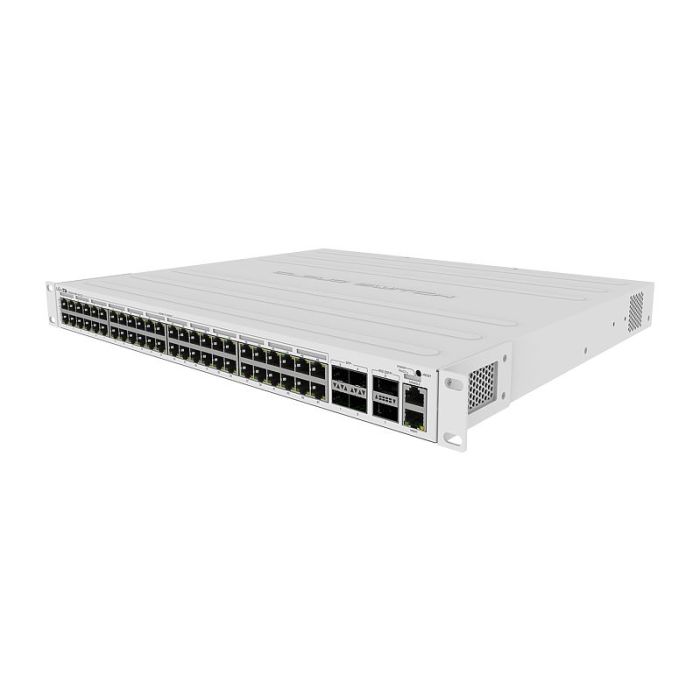 Switch Mikrotik CRS354-48P-4S+2Q+RM 48xG-LAN (svi PoE-out), 4x10G SFP+, 2x40G QSFP+ cages, RouterOS L5, 1U rackmount-10