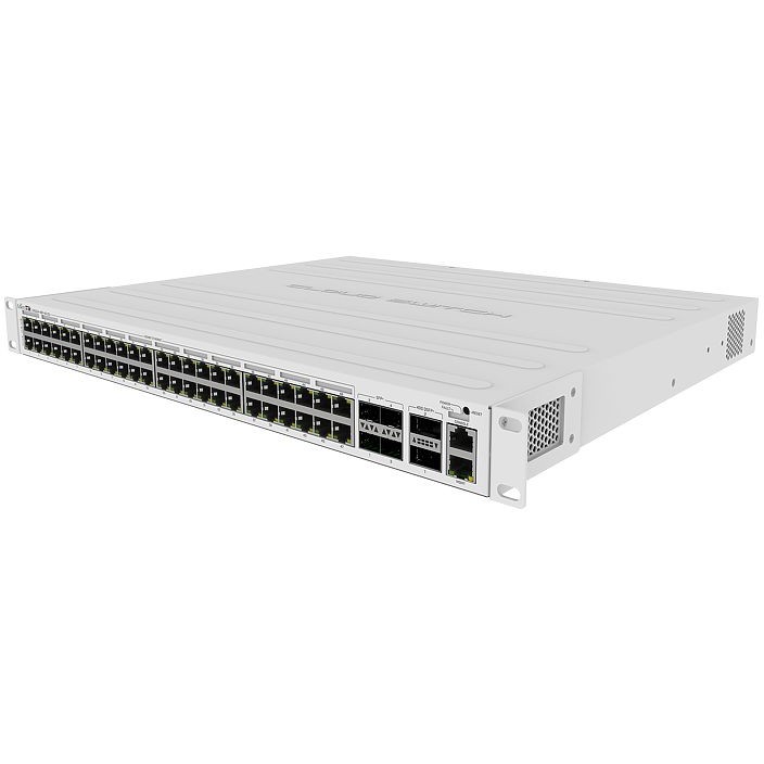 Switch Mikrotik CRS354-48P-4S+2Q+RM 48xG-LAN (svi PoE-out), 4x10G SFP+, 2x40G QSFP+ cages, RouterOS L5, 1U rackmount-12