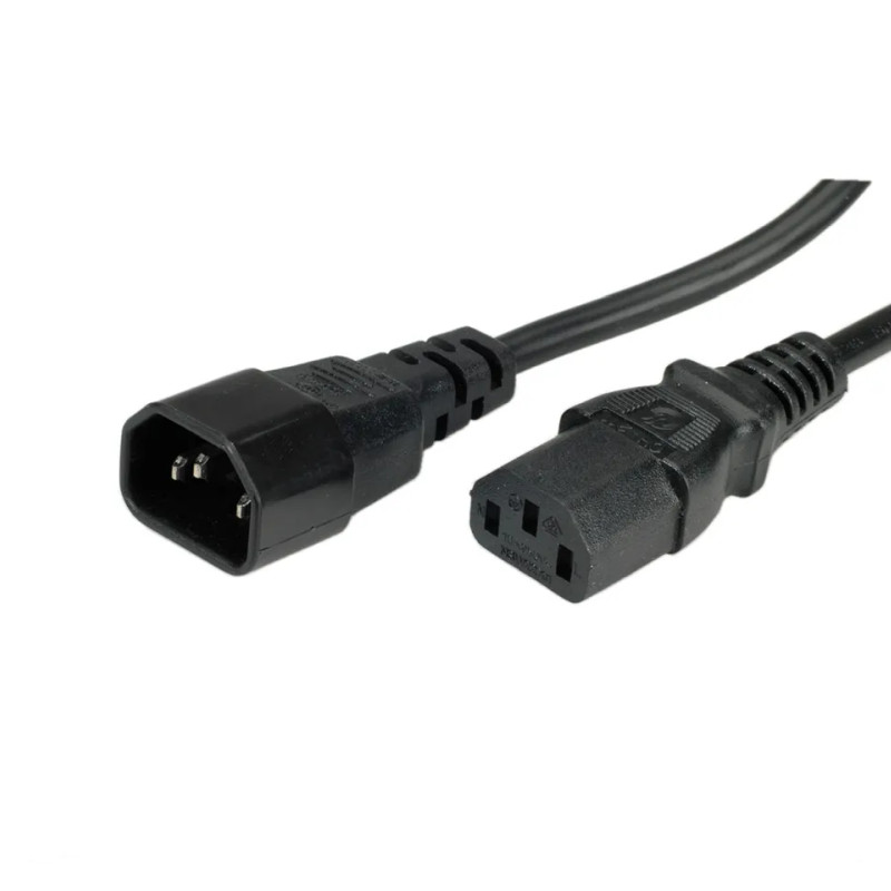 Roline VALUE naponski kabel PC-Monitor, IEC320 C14-C13 10A, M/F, 0.5m crni-2