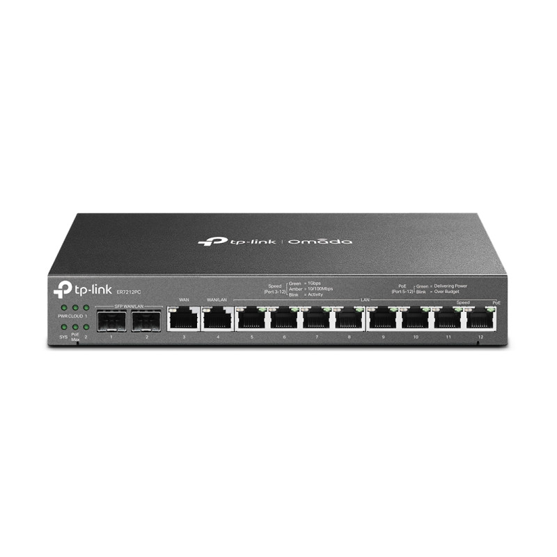TP-Link Omada Gigabit 3in1 VPN usmjerivač (Router/PoE switch/controller), 8×G-LAN PoE-out, 802.3at/af, 110W, 2×G-WAN/LAN SFP, 1×G-WAN, 1×G-WAN/LAN-9