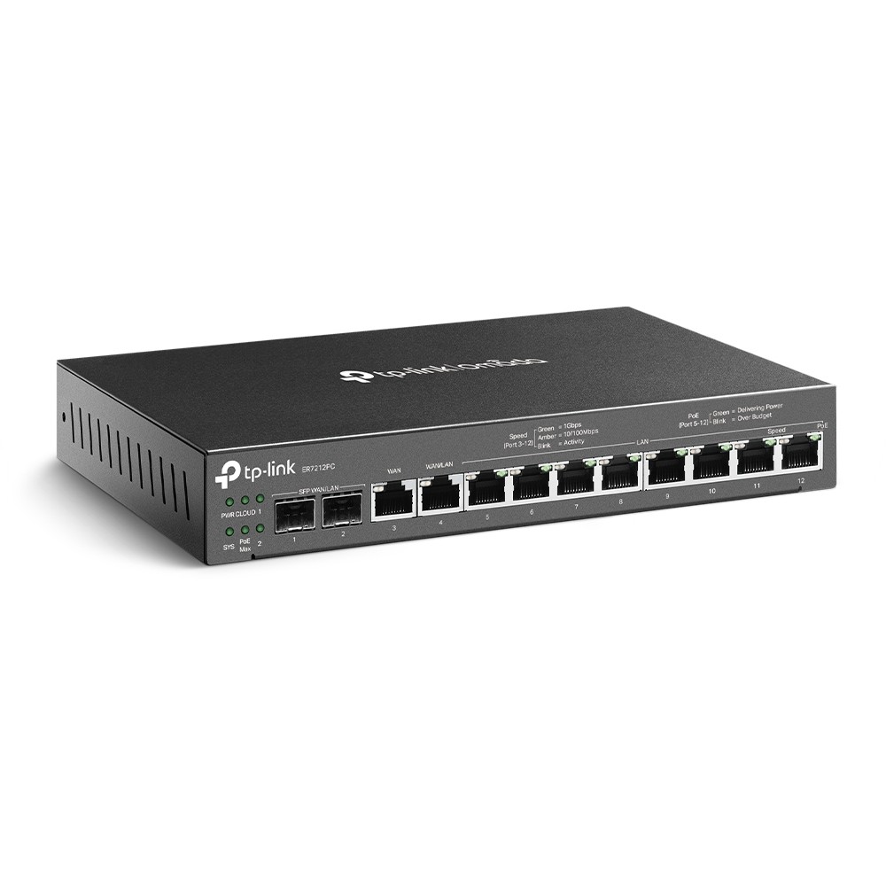 TP-Link Omada Gigabit 3in1 VPN usmjerivač (Router/PoE switch/controller), 8×G-LAN PoE-out, 802.3at/af, 110W, 2×G-WAN/LAN SFP, 1×G-WAN, 1×G-WAN/LAN-6