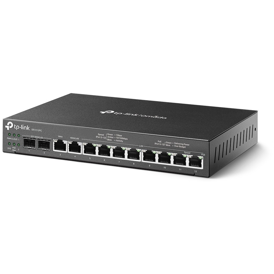 TP-Link Omada Gigabit 3in1 VPN usmjerivač (Router/PoE switch/controller), 8×G-LAN PoE-out, 802.3at/af, 110W, 2×G-WAN/LAN SFP, 1×G-WAN, 1×G-WAN/LAN-7