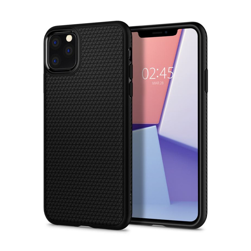 Spigen Liquid Air, zaštitna maska za telefon crna - iPhone 11 Pro-1