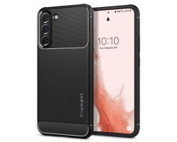 Spigen Rugged Armor, zaštitna maska za telefon, mat crna - Samsung Galaxy S22-0