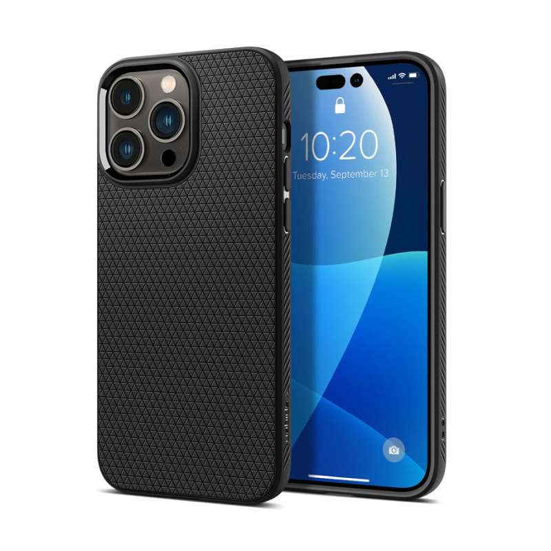 Spigen Liquid Air, zaštitna maska za telefon, mat crna - iPhone 14 Pro-1
