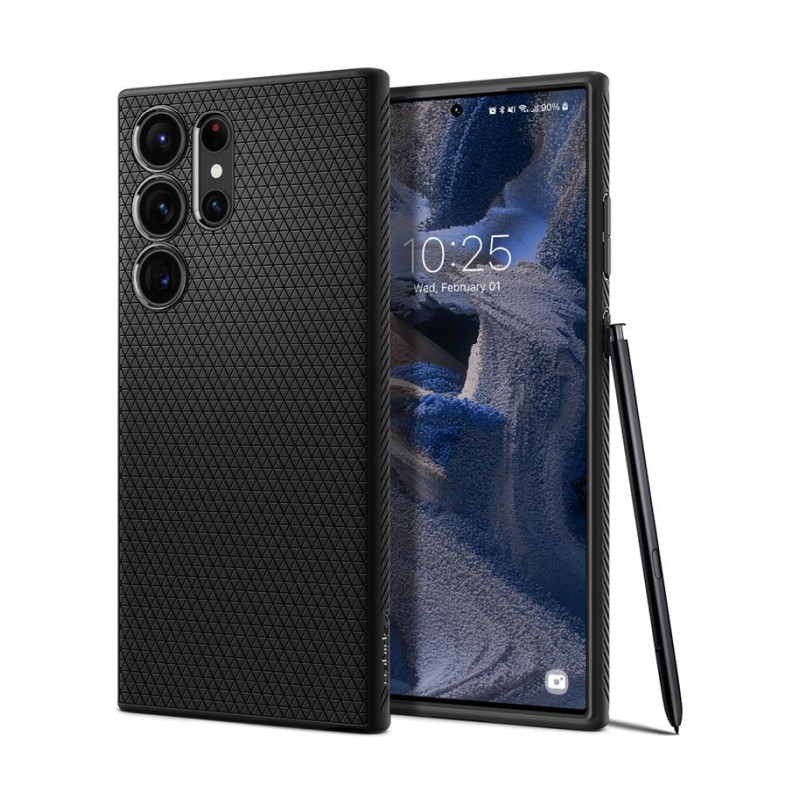 Spigen Liquid Air, zaštitna maska za telefon crna - Samsung Galaxy S23 Ultra-1