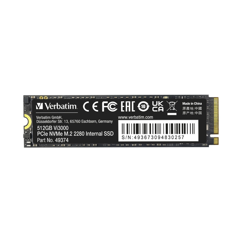 Verbatim Vi3000 512GB SSD M.2 NVMe PCIe Gen3x4, R/W: 3300/2500MB/s-5