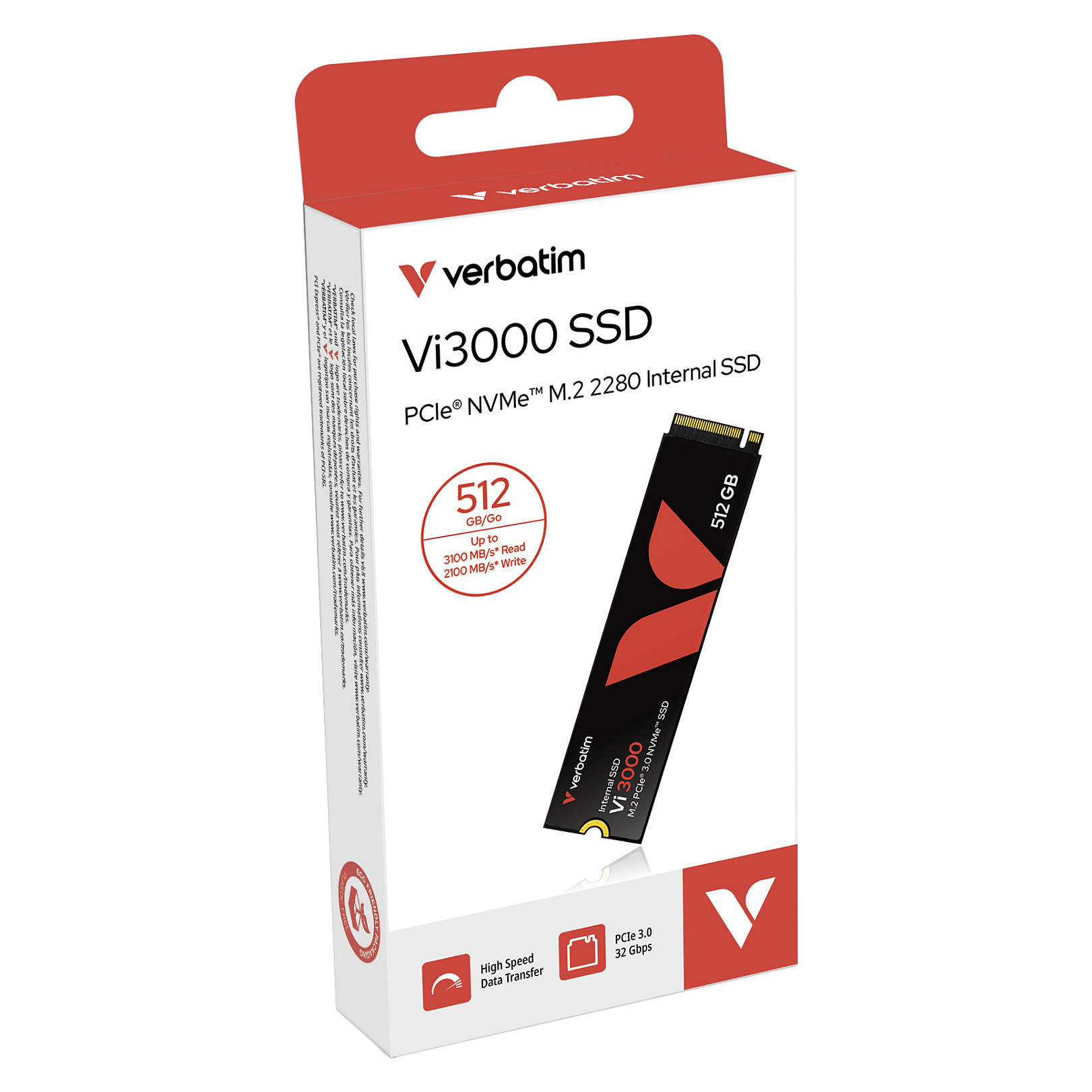 Verbatim Vi3000 512GB SSD M.2 NVMe PCIe Gen3x4, R/W: 3300/2500MB/s-1