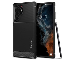 Spigen Rugged Armor, zaštitna maska za telefon, mat crna - Samsung Galaxy S22 Ultra (ACS03914)-0