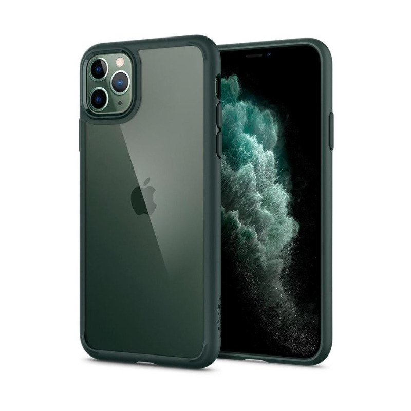 Spigen Ultra Hybrid, zaštitna maska za telefon, midnight green - iPhone 11 Pro (ACS00417)-1