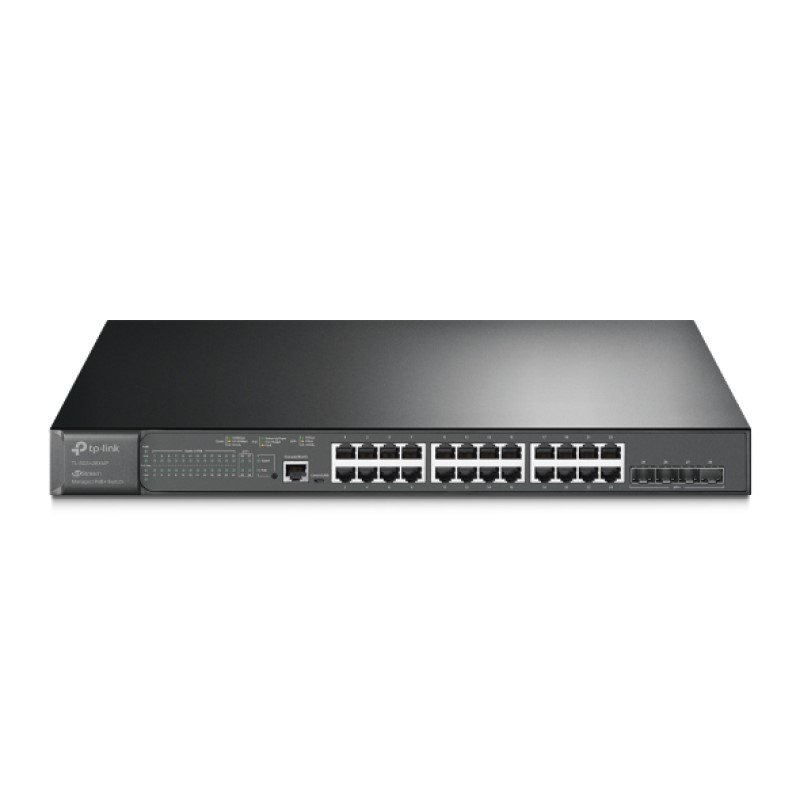 Preklopnik TP-LINK Omada JetStream 28-port Gigabit L2+ Smart PoE+ (24×G-LAN, 4×10G SFP+, 384W)-2