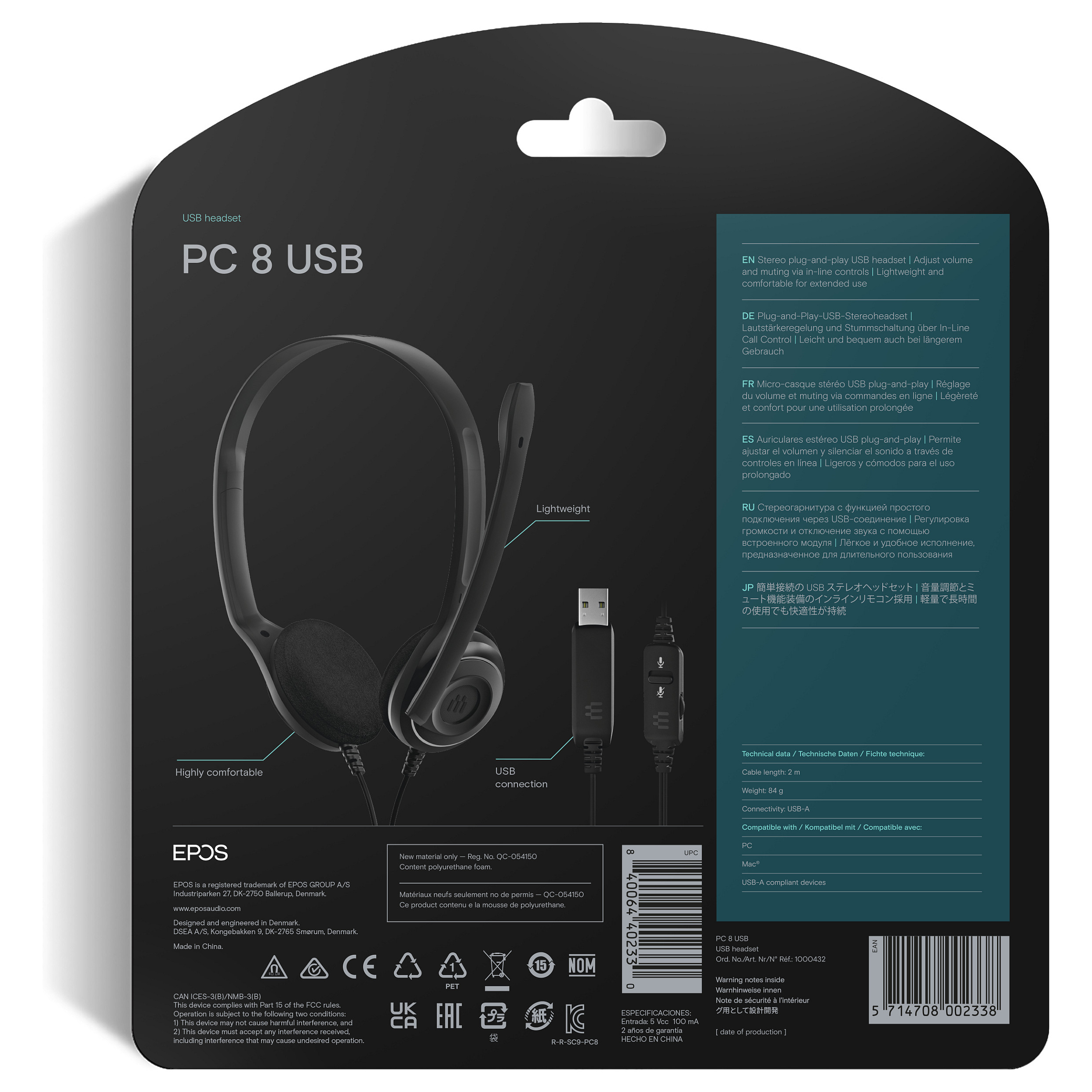 Slušalice sa mikrofonom SENNHEISER Epos PC 8 USB crne-11