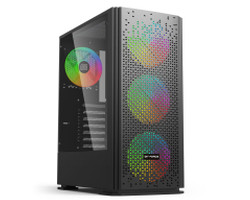 PC kućište BIT FORCE ORION CF-4 (Midi Tower, ATX, RGB, kaljeno staklo, 4x 120mm ventilatora, bez napajanja, crno)-1