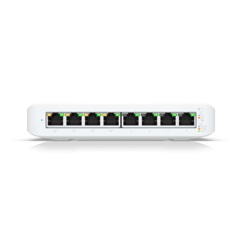Ubiquiti UniFi Managed 8-port Gigabit Switch (4-port PoE+) 52W (USW-LITE-8-PoE)-18