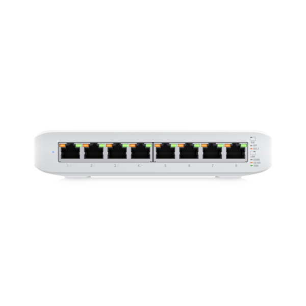 Ubiquiti UniFi Managed 8-port Gigabit Switch (4-port PoE+) 52W (USW-LITE-8-PoE)-3