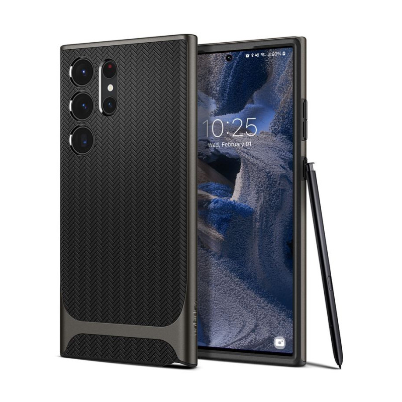 Zaštitna maska Spigen Neo Hybrid gunmetal - Samsung Galaxy S23 Ultra-0