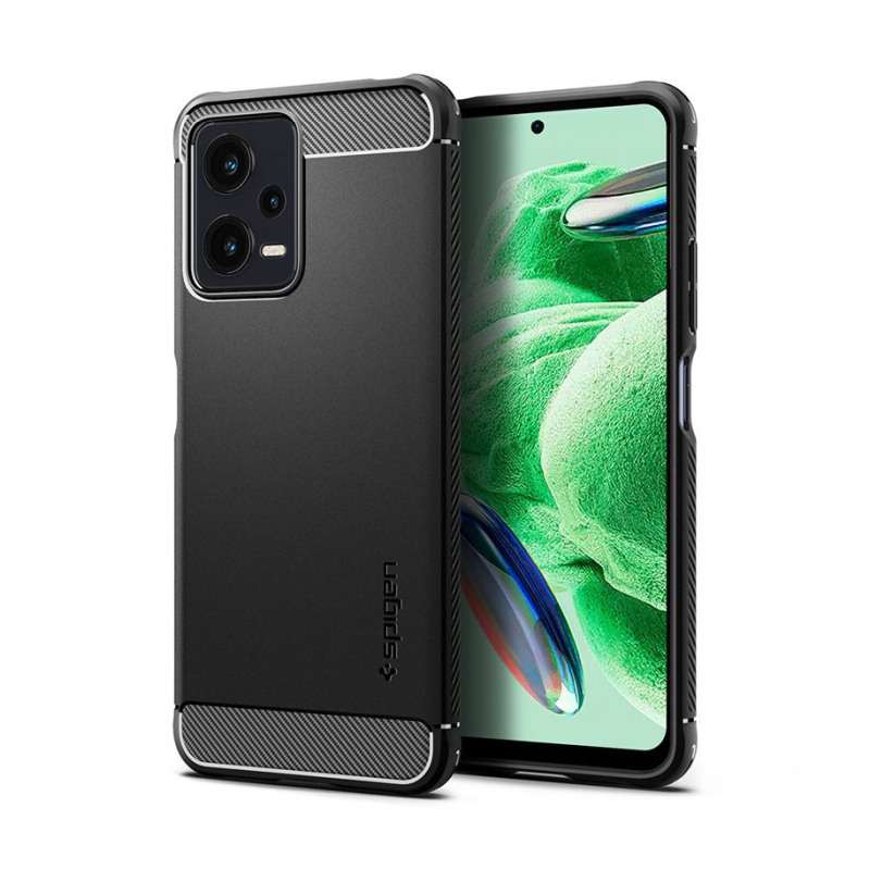 Maska za telefon SPIGEN Rugged Armor za Xiaomi Redmi Note 12 5G/ POCO X5 5G (crna, ACS05787)-1