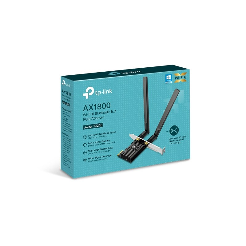 TP-Link AX1800 Archer TX20E bežični Dual-Band Wi-Fi 6 BT5.2 PCI-E adapter 574Mbps/1201Mbps (2.4GHz/5GHz), 802.11ax/ac/n/a/g/b, 2×antene-5