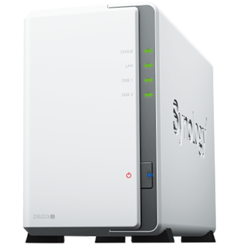 NAS server SYNOLOGY DS223j 2-bay (2.5"/3.5" HDD/SSD, 1GB DDR4, 1GbE, USB3.2 Gen1)-0