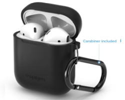 Spigen Silicone case, zaštitna maska za AirPods crna - AirPods 1/2019 (066CS24808)-1