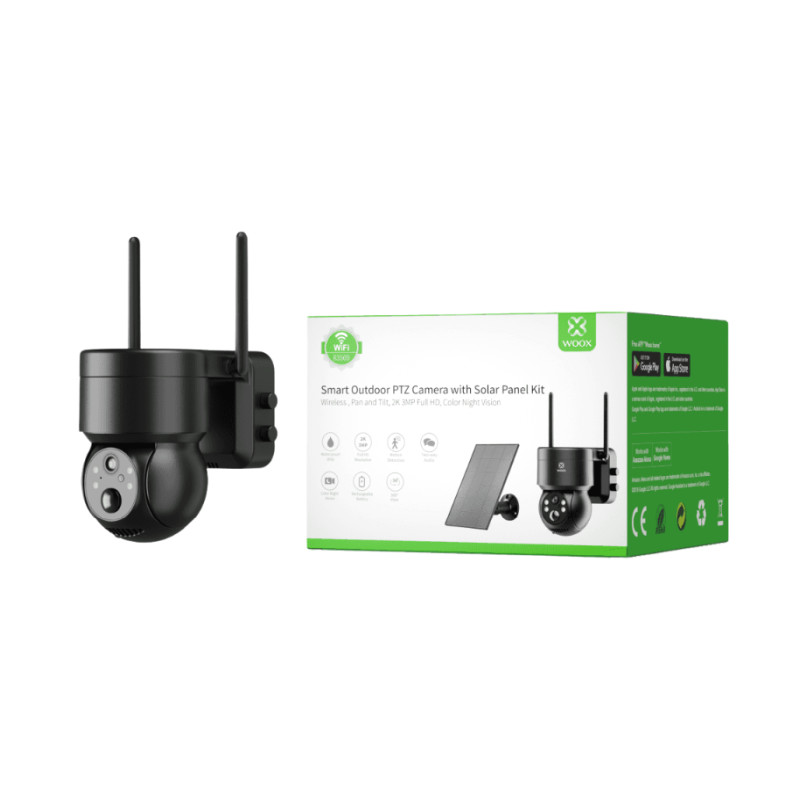 Kamera WOOX R3569 WiFi Smart vanjska + solarni panel za punjenje, Full HD 1080P, IP65 vodootporna-0