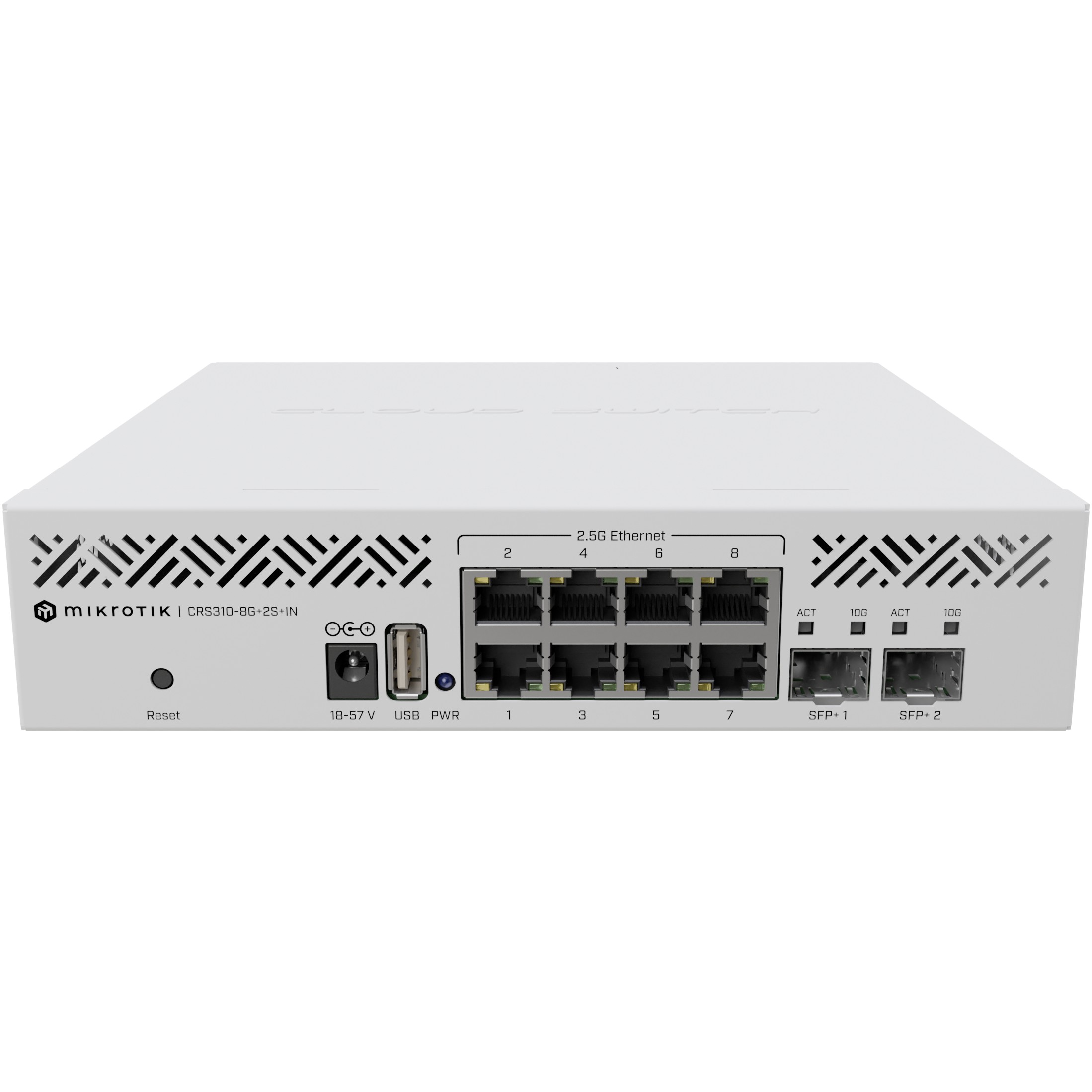 Switch Mikrotik CRS310-8G+2S+IN 800 MHz CPU, 256MB RAM, 8×2.5G LAN, 2×SFP+, RouterOS L5, desktop kućište-4