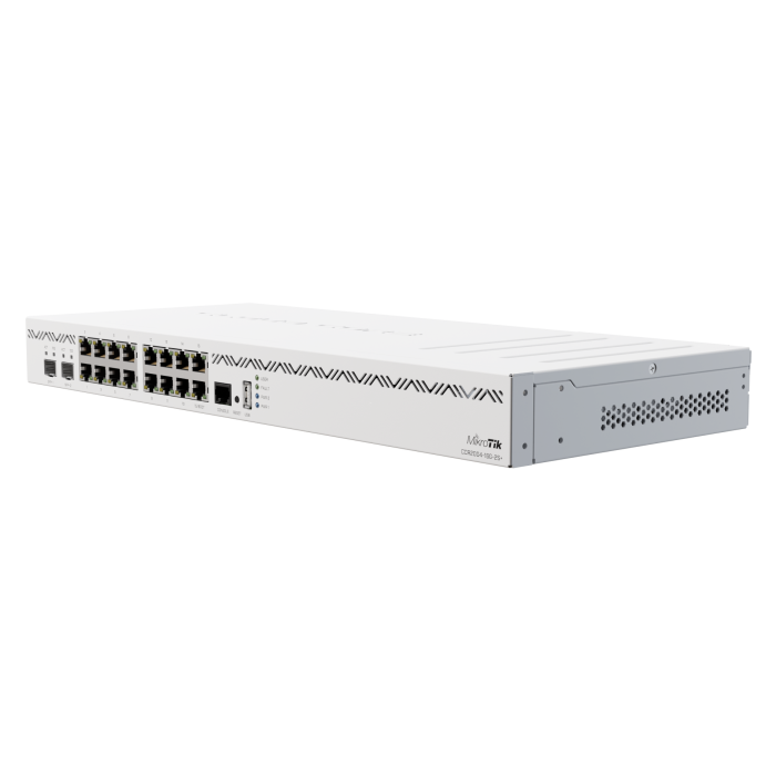 Mikrotik Cloud Core Router 2004-16G-2S+, Cortex-A57, 4GB DDR4, 128MB NAND, 16×GLAN, 2×SFP+, 1U rackmount, Dual PSU, RouterOS L6-4