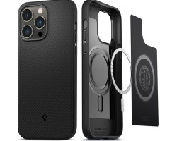 Spigen Mag Armor MagSafe, zaštitna maska za telefon, mat crna - iPhone 15 Pro (ACS06736)