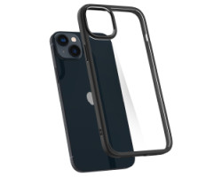 Spigen Crystal Hybrid, zaštitna maska za telefon, mat crna - iPhone 15 Plus (ACS06462)-0
