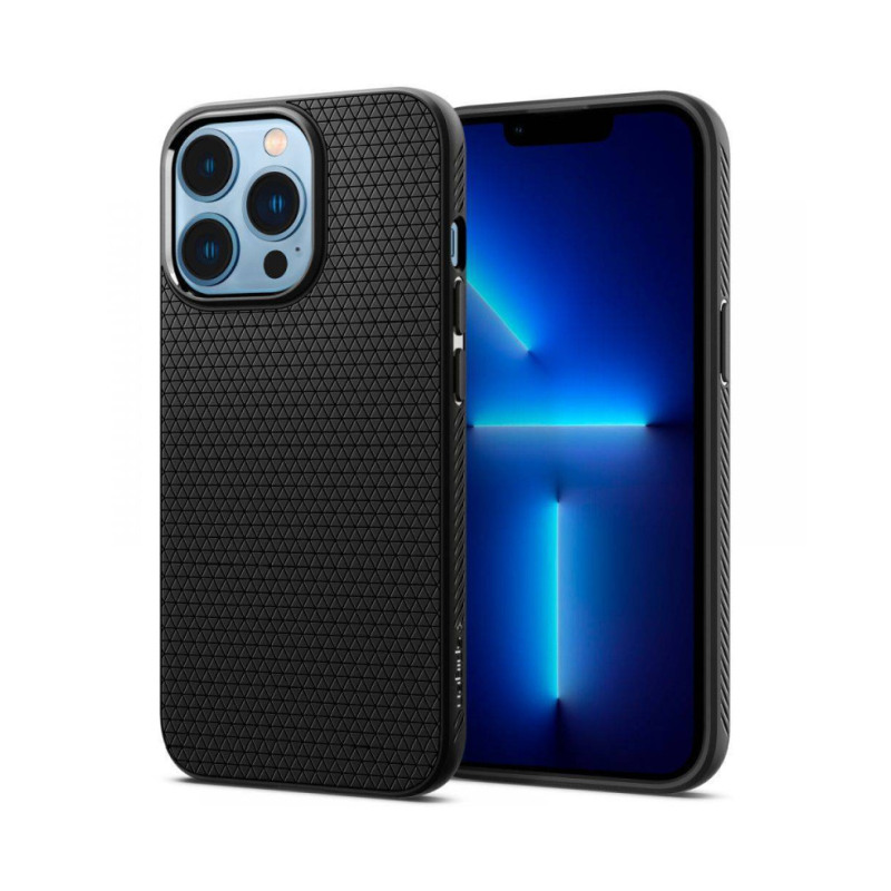 Spigen Liquid Air, zaštitna maska za telefon, mat crna - iPhone 15 Plus (ACS06650)-1