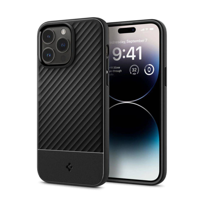 Spigen Core Armor, zaštitna maska za telefon, mat crna - iPhone 15 Pro (ACS06466)-1