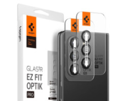 Spigen Glass tR EZ Fit Optik Pro, zaštitno staklo za kameru, 2 kom + okvir za instalaciju crno - Samsung Galaxy Z Fold5 (AGL06524)-0