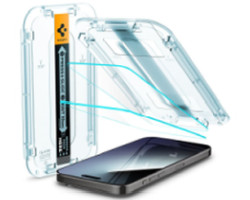 Spigen Glass tR EZ Fit, Transparency, zaštitno staklo za ekran telefona, 2 kom - iPhone 15 Pro (AGL06892)-0