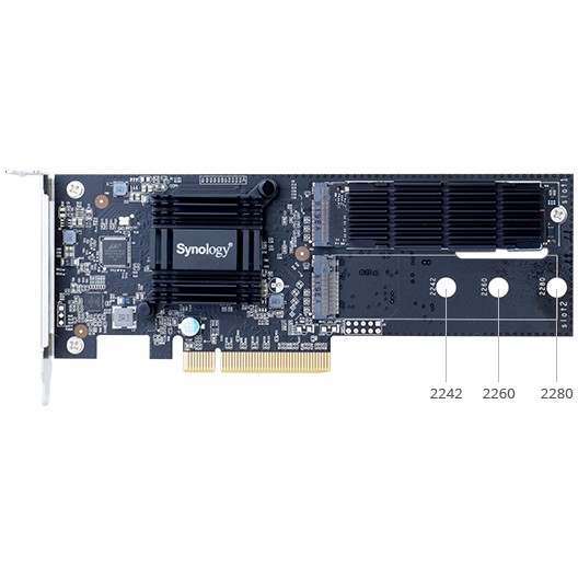 M.2 SSD adapter SYNOLOGY M2D18 (dual M.2, PCIe 2.0 x8, NVMe/SATA)-2