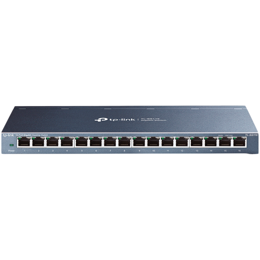TP-Link 16-port Gigabit PoE+ preklopnik (Switch), 16×G-LAN PoE+, 802.3af/at (120W)-1