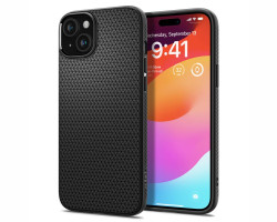 Spigen Liquid Air, zaštitna maska za telefon, mat crna - iPhone 15 (ACS06790)-1