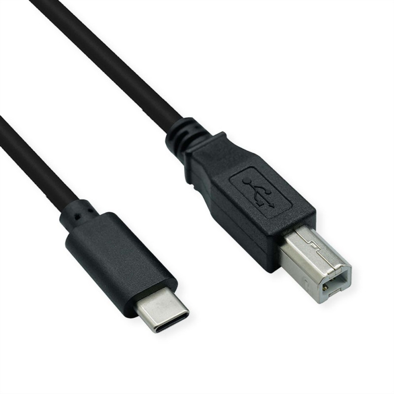 USB kabel ROLINE USB 2.0, Tip C, C - B, M/M, 4.5m crni-0