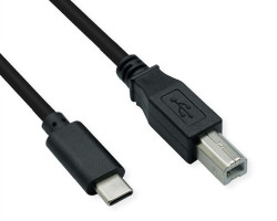 USB kabel ROLINE USB 2.0, Tip C, C - B, M/M, 4.5m crni-1