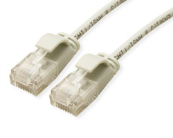 Roline UTP Data Center Patch kabel, Cat.6A (Class EA), LSOH, Slim, 5m sivi