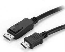 Roline VALUE DisplayPort kabel v1.1, DP - HDMI (HDTV), M/M, 10m crni-0