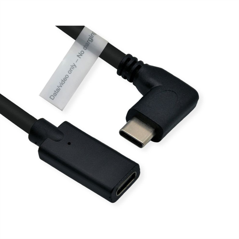 Roline USB-C produžni kabel (DP Alt Mode) C-C, M- kutni/F, 2m-1