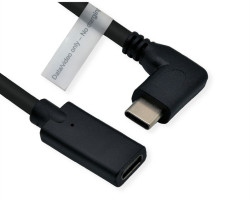 Roline USB-C produžni kabel (DP Alt Mode) C-C, M- kutni/F, 2m-0