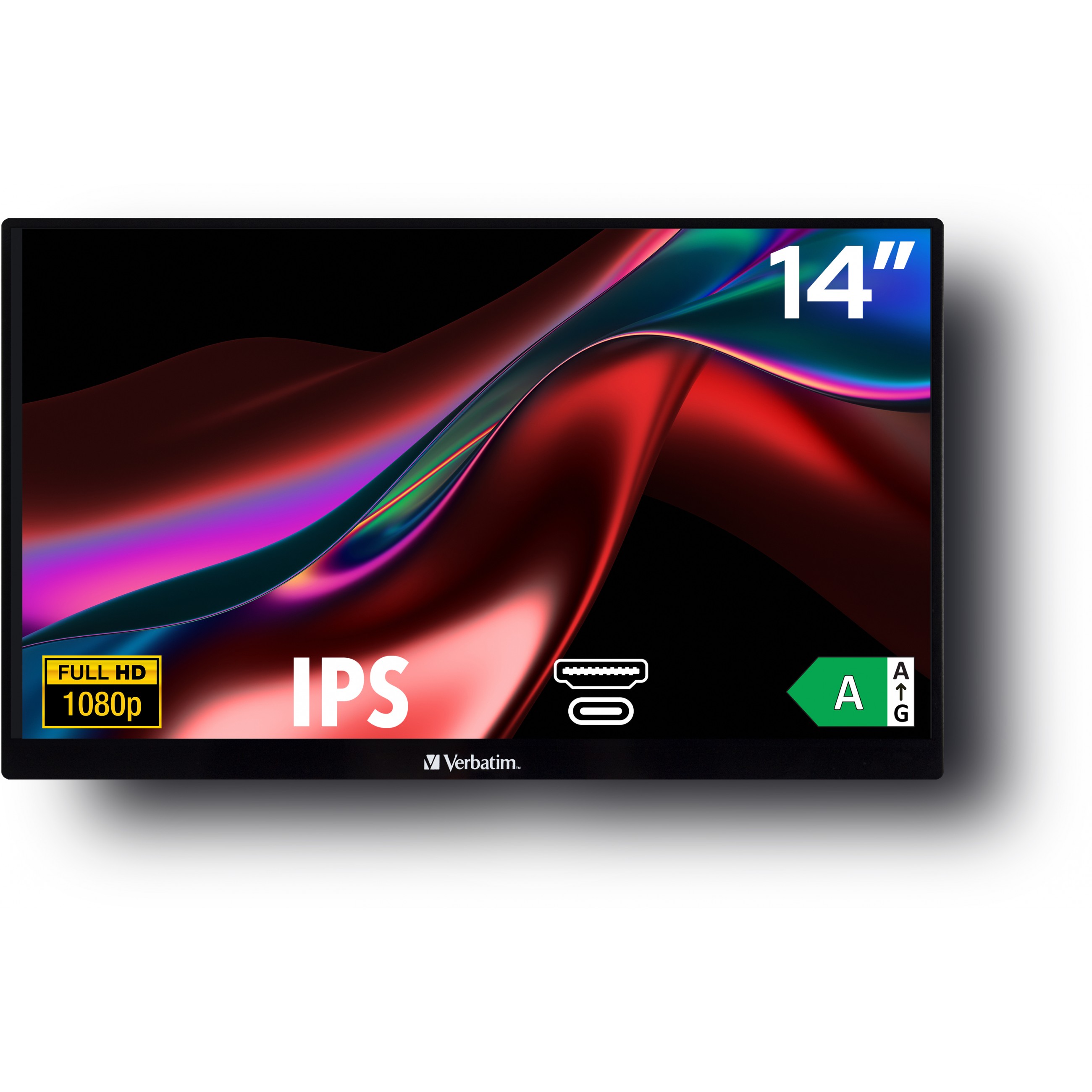 Verbatim PM-14 prijenosni zaslon 14" 1920×1080 IPS,16:9, HDR, FreeSync, Low Blue Light 1× HDMI, 3× USB-2