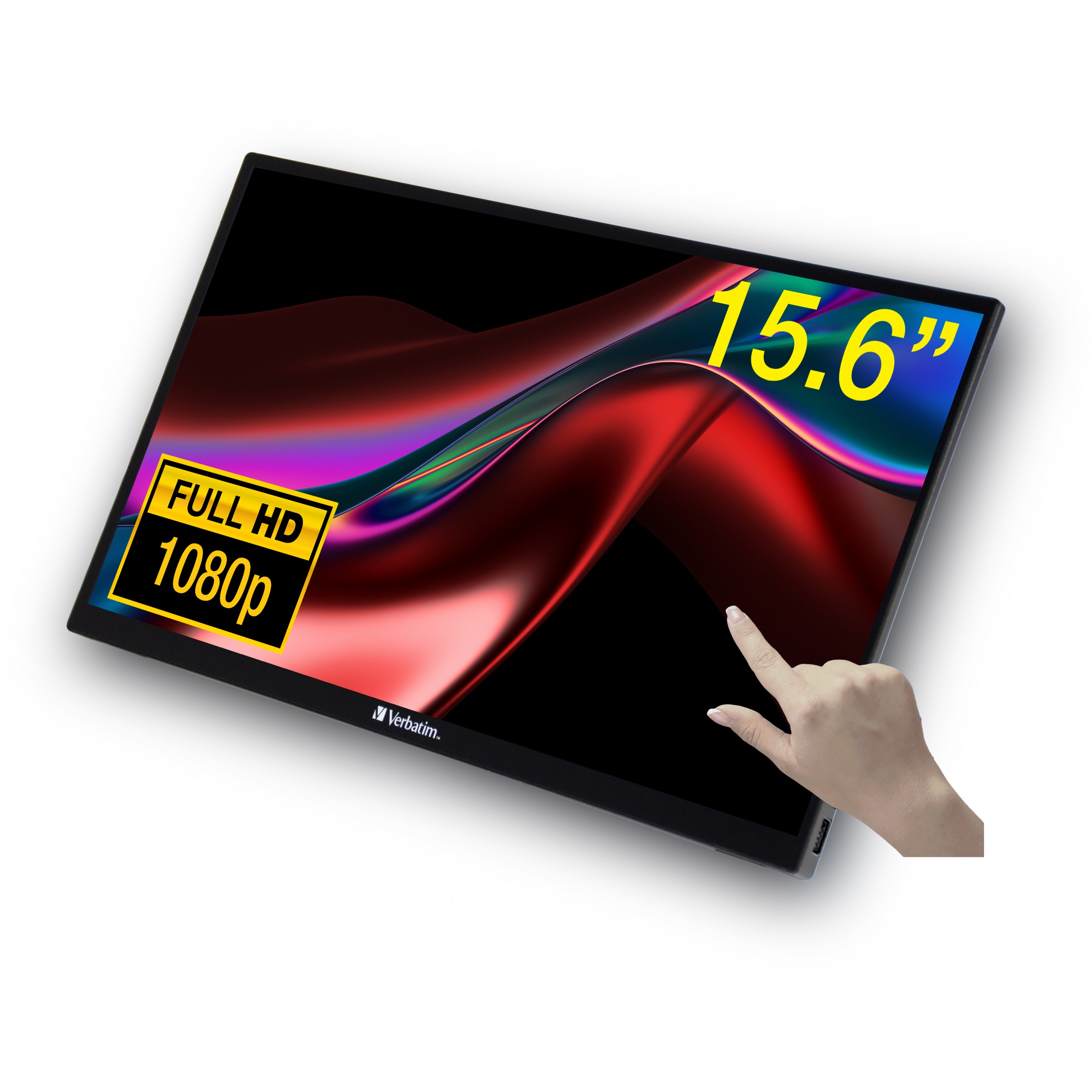 Verbatim PMT-15 prijenosni zaslon 15.6" 1920x1080 IPS, 16:9, Touch Panel, HDR, FreeSync, Low Blue Light, HDMIx1, USBx3-1